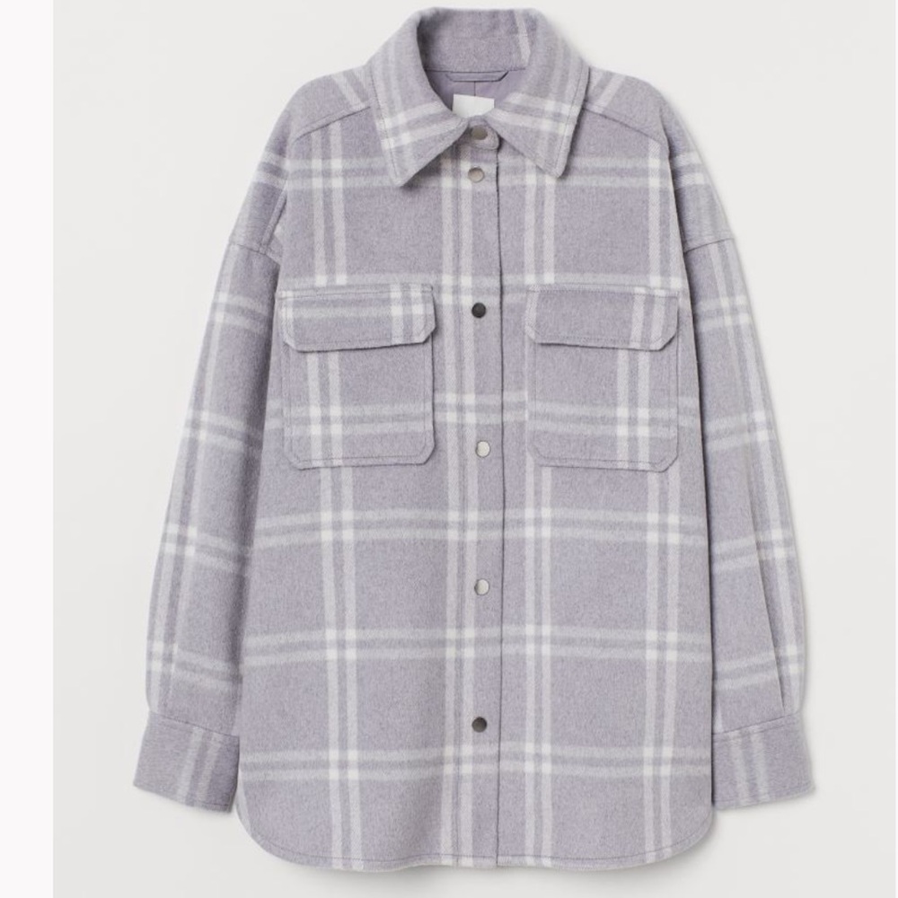 H & M felted shirt jacket